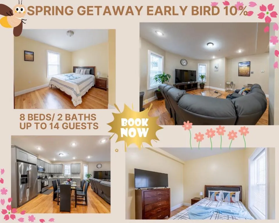 Image of 233-1 SPRING GETAWAY 10 PERCENT OFF! Boston family-friendly first floor apartment